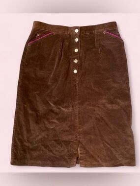 Vintage brown corduroy skirt